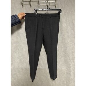 Penguin Pants Men's 34X27 Gray Birds‎ Eye Flannel Academia Dress Hybrid Luxury